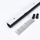 BOWSEN Heavy-Duty U+O Ring Universal Garage Door Bottom Seals Weatherstrip Rubber with Aluminum Track Retainer Kit, Black (16 FT, 1-1/4" Width) BOWSEN