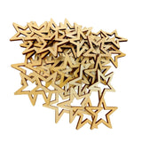 LoveinDIY 50pcs 30mm Unfinished Hollow Stars Wooden Shape Embellishment for LoveinDIY