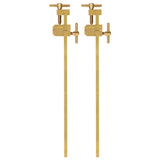 KAKURI Small Bar Clamps for Woodworking 5" HATAGANE Japanese Wood Clamps, Metal Parallel Clamps Tool Set 2 Pcs, Brass Gold, Made in JAPAN KAKURI