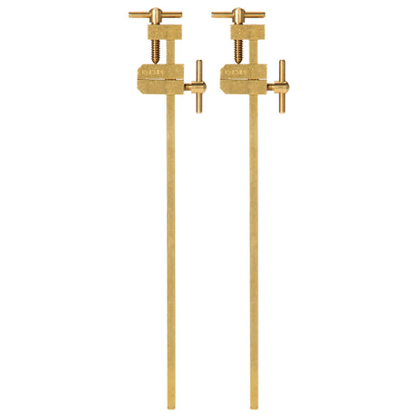 KAKURI Small Bar Clamps for Woodworking 5" HATAGANE Japanese Wood Clamps, Metal Parallel Clamps Tool Set 2 Pcs, Brass Gold, Made in JAPAN KAKURI