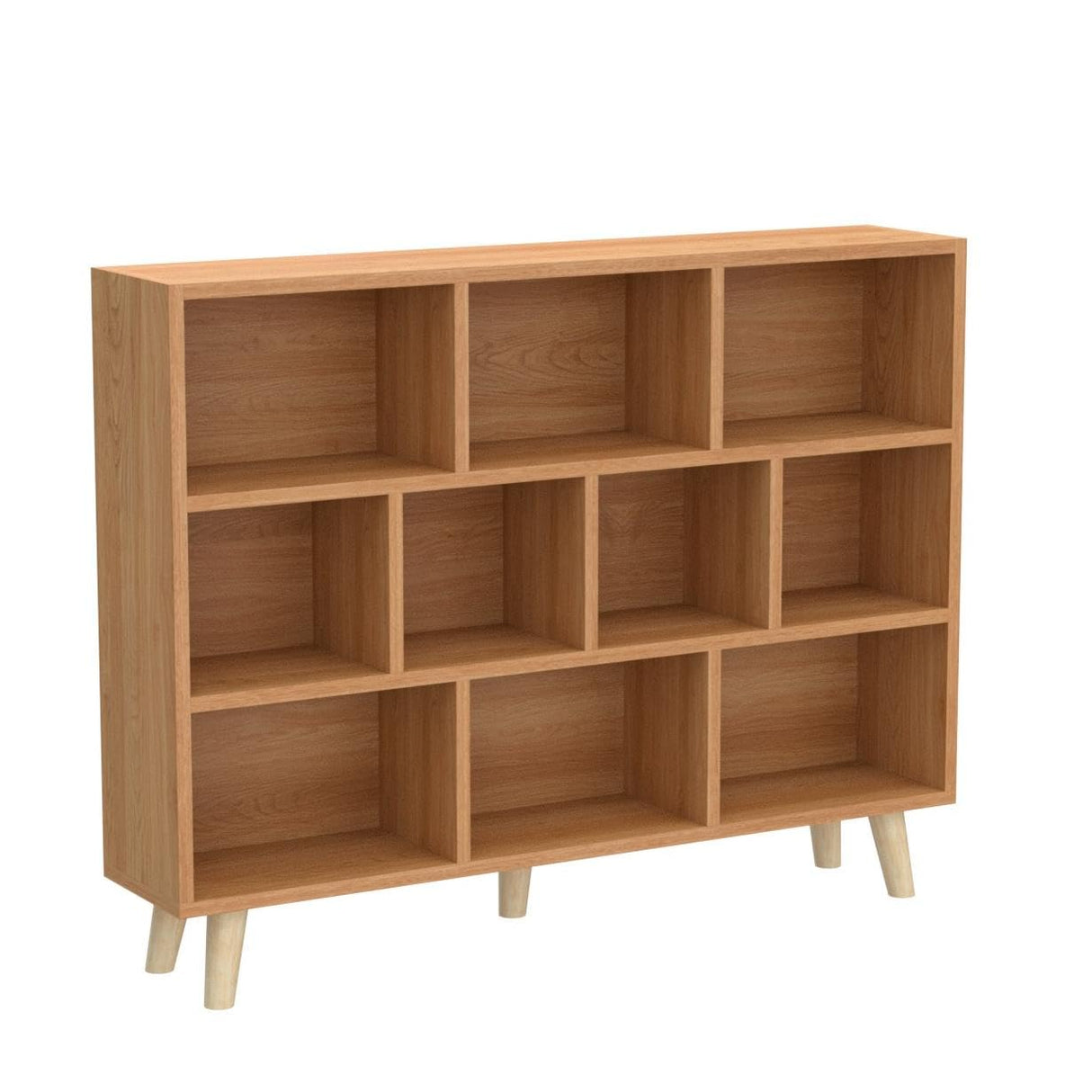 IOTXY 3-Tier Pear Yellow Open Shelf Bookcase with Legs - Stylish Nordic Minimalist Design IOTXY