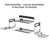 CCCEI Garage Tools Storage with Charging Station. Power Tool Battery Organizer Utility Shelf with Power Strip. 4 Drills Holder Wall Mount Rack, CCCEI
