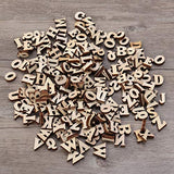 SEWACC Unfinished Wood Crafts 100pcs Mini Wooden Alphabet Letters Unfinished Wood Letters English Letters Natural Wooden Slice for Scrapbooking DIY SEWACC