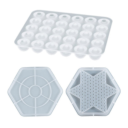 Checker Kit Epoxy Resin Silicone Molds Chinese Checker Pieces Checkers Checkerboard UV Crystal Mould for DIY Mold Tools