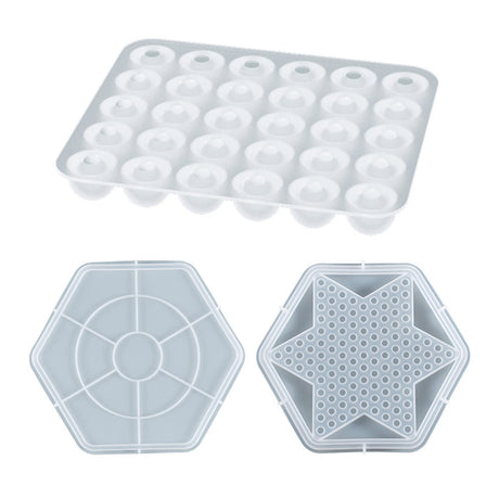 Checker Kit Epoxy Resin Silicone Molds Chinese Checker Pieces Checkers Checkerboard UV Crystal Mould for DIY Mold Tools Bydezcon