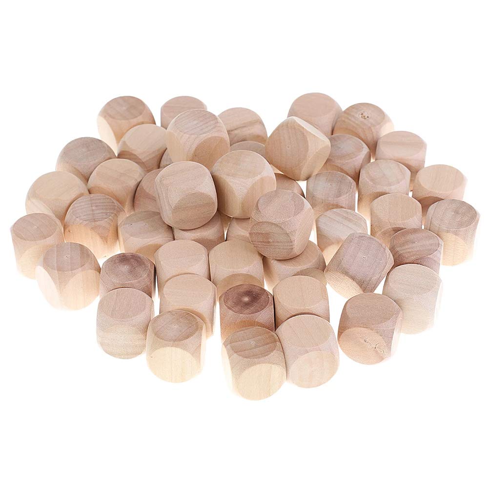10pcs Wooden Cubes Crafts Blank Dice,Unfinished Wood Dice Wooden Cubes Wooden Square Blocks,for DIY Craft Projects(2.0cm) Generic