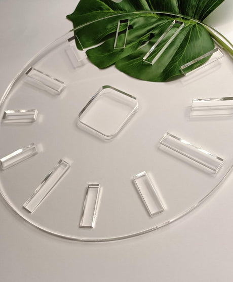 Acrylic Clock Template,12" Circle Clock Face with Clock Dials,Acrylic Router Template (12'') Yuxuanish