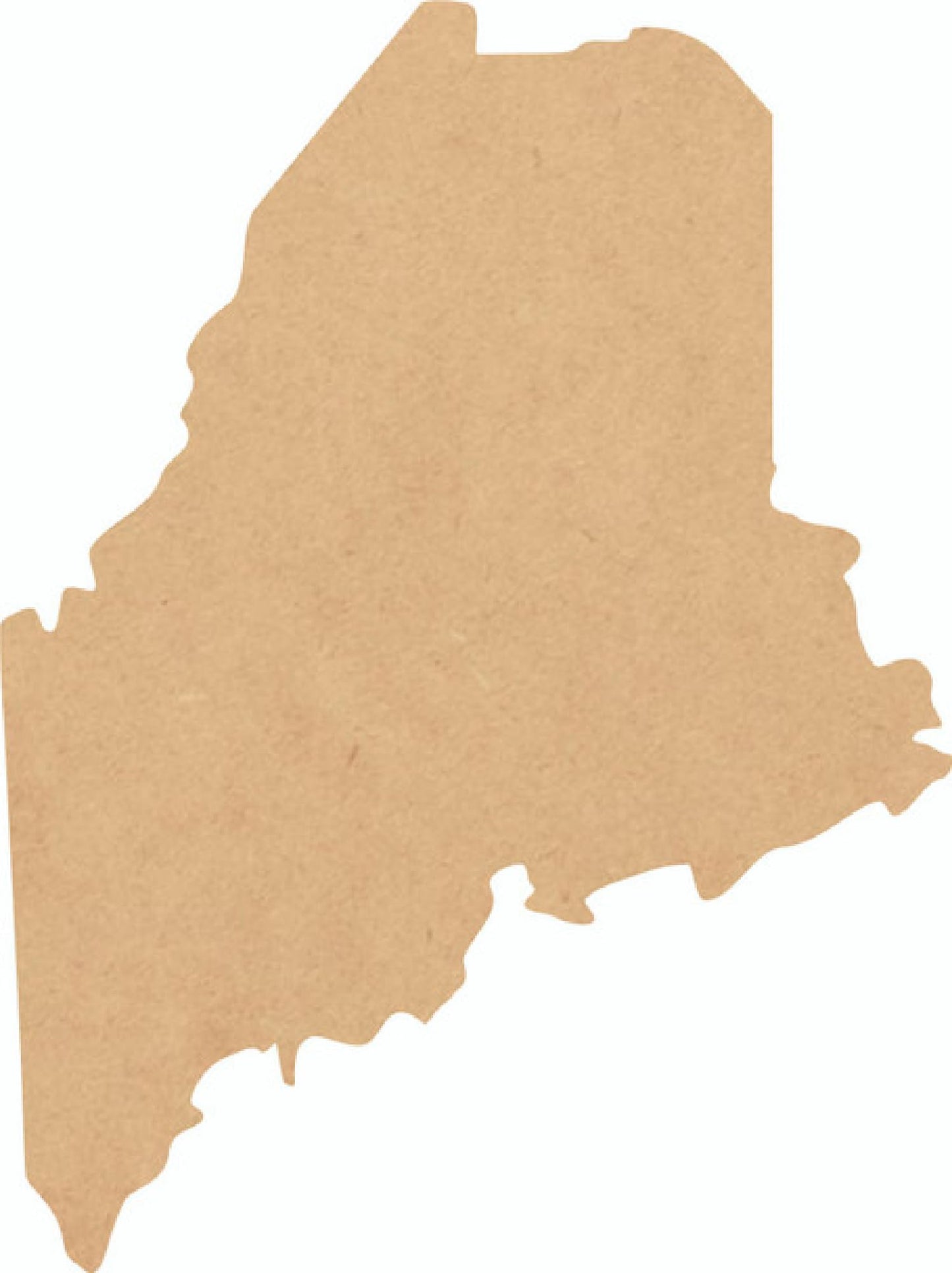Unpainted Maine State Wood Shape, Unfinished 4'' Wooden State Laser Cut Craft Cutout, DIY