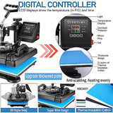 AKEYDIY 5 in 1 Heat Press Machine for t Shirts Professional Swing Away Heat Press Digital Combo 12" x 15" 360-degree Rotation Heat Press Machines AKEYDIY