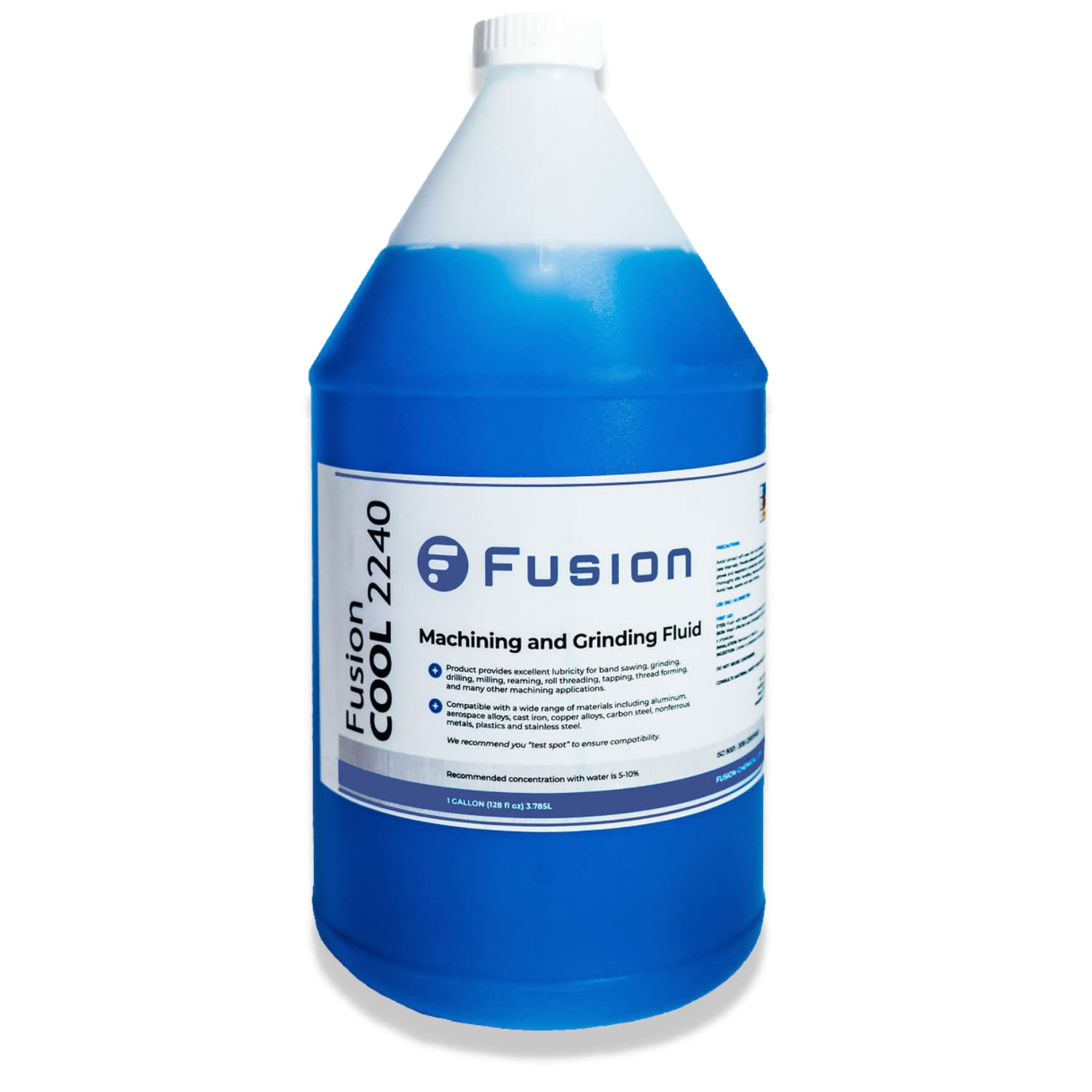 Machining and Grinding Fluid | Fusion Cool 2240 | General Purpose Coolant for Cutting and Grinding Machine Shop Operations | Semisynthetic (1 Gallon) Fusion Chemical