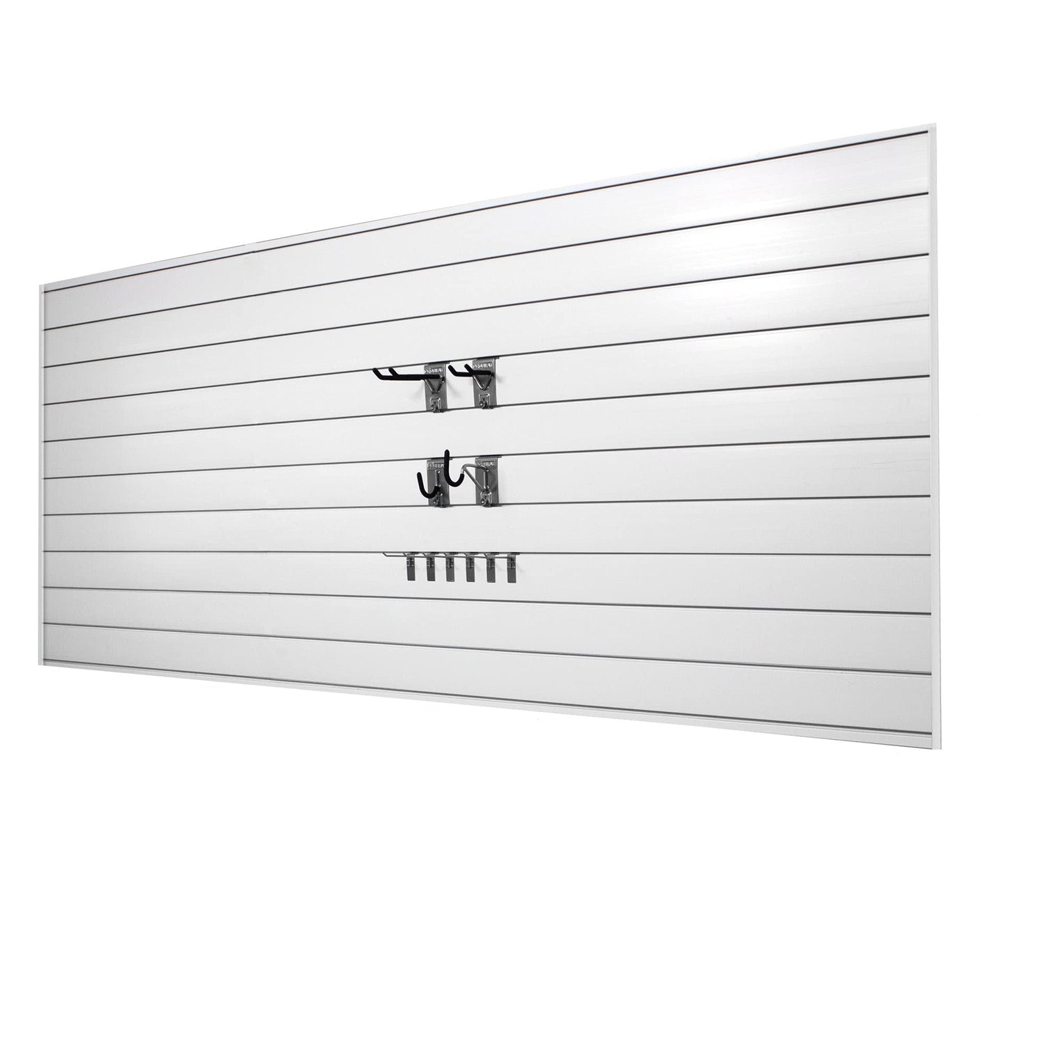 Proslat 33006 Mini Bundle with Slat Wall Panels and Mini Hook Kit, White PROSLAT