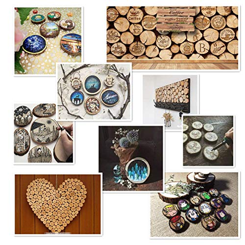 William Craft Unfinished Natural Wood Slices 20 Pcs 2.75-3.1 inch Wood  Coaster Pieces Craft Wood kit Circles Crafts Christmas Ornaments DIY Crafts