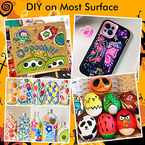 Shuttle Art 36 Colors Dual Tip Acrylic Paint Markers, Brush Tip and Dot Tip Acrylic Paint Pens for Rock Painting, Ceramic, Wood, Canvas, Plastic, Shuttle Art