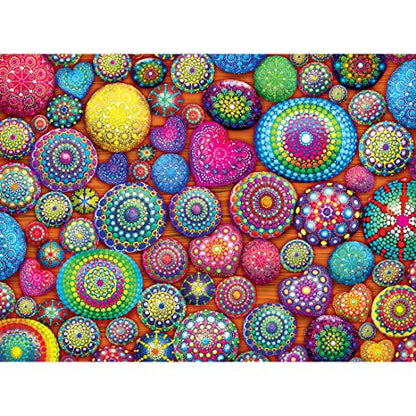 Cra-Z-Art - RoseArt - Kodak Premium Cork - Mandala Stones - 1000 Piece Jigsaw Puzzle - WoodArtSupply