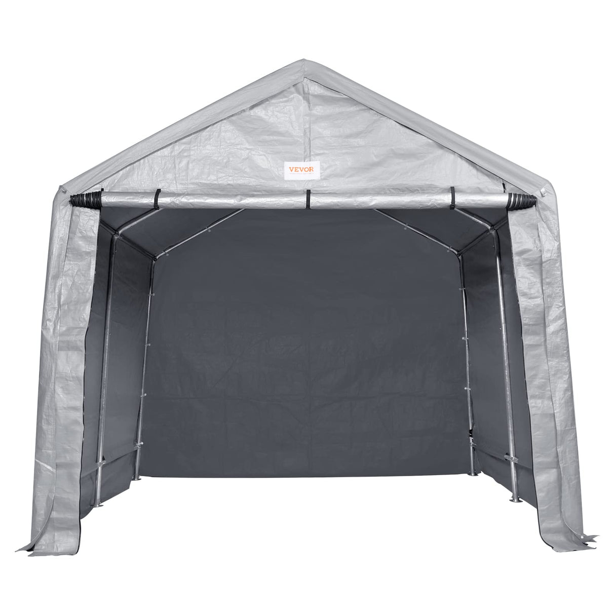 VEVOR Outdoor Portable Storage Shelter Shed, 10x15x8ft Heavy Duty Instant Garage Tent Canopy Carport with Roll-up Zipper Door and Ventilated Windows VEVOR