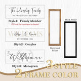 Wedding Gifts for Couples | Anniversary Gift | Engagement Gifts | Custom Wood Sign | Personalized Framed Wooden Family Name Sign for Home Decor Wall YATIE
