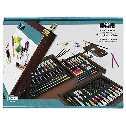 Royal & Langnickel R&L 102-Piece Mixed Media Dark Easel Set - WoodArtSupply