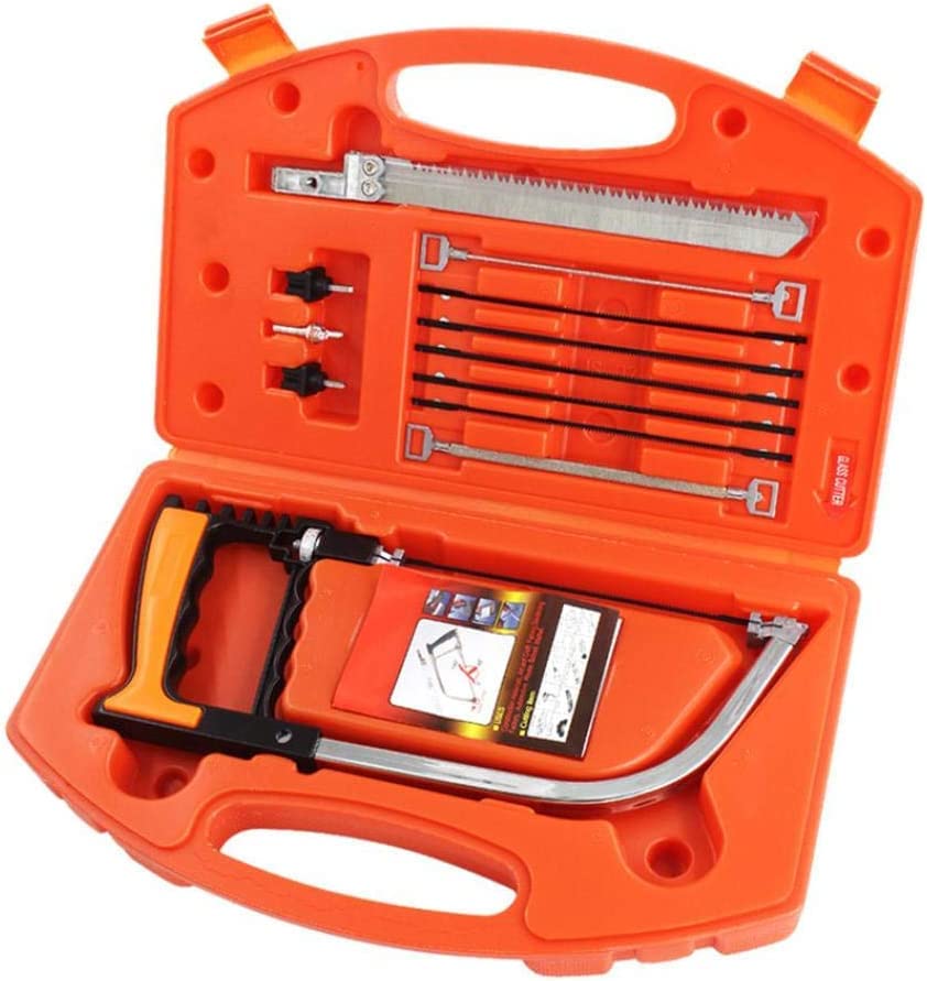 14 In 1 Multi Purpose Diy Bow Saw, Universal Hand Saw Kit Toolbox Of Multi Blades Set Work As Hack Saw, Coping Saw, Bow Saw, Wood Saw, Steel Saw Autimatic