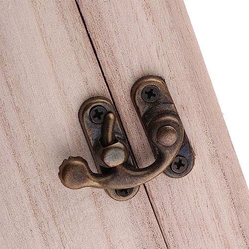 IULAVP Unfinished Wood Box, 5 Pack Ready to Decorate Wooden Box with Hinged Lid, Craft Box Pencil Box for Tea Trinket Storage, Make Your Own Gift, IULAVP