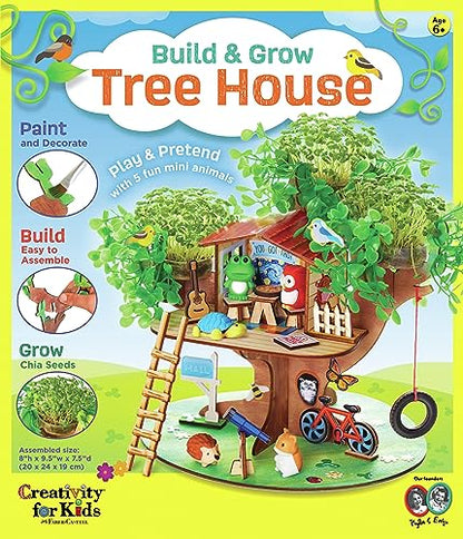 Creativity for Kids Build and Grow Tree House Craft Kit - Treehouse Playset Toy for Boys and Girls, Classic Toys for Kids - WoodArtSupply