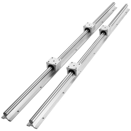 VEVOR Linear Rail, 2PCS SBR16-1000mm, Linear Slide Rail, 4PCS SBR16UU Bearing Block CNC Kit Linear Rails and Bearings Kit CNC Rails Linear Rail Set, VEVOR