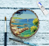 Lemonfilter Natural Wood Slices 8 Pcs 6.3-6.7 Inches Craft Wood Kit Wooden Circles Unfinished Log Wooden Rounds for Arts Crafts Wedding Christmas DIY Lemonfilter