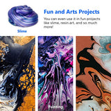 Rolio - Fluorescent Powder - 12 3g Jars of Pigment for Paint, Dye, Soap Making, Nail Polish, Epoxy Resin, Candle Making, Bath Bombs, Slime Rolio