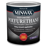 Minwax Fast Drying Polyurethane Protective Wood Finish, Warm Satin, 1 Quart Minwax