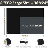 Extra Large Silicone Mat 36" x 24" Place Mats, Heat Resistant Mat for Kitchen Countertop Protector, Thick Placemats Washable Silicone Mats for SAPID