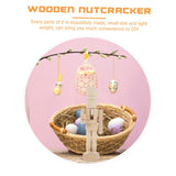 BESPORTBLE Easter Nutcrackers Wooden Soldiers Figurine Unfinished Walnut Soldier Kidult Toys Nutcracker Toy Easter Wooden Puppet Unfinished BESPORTBLE