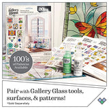 Gallery Glass Jewel Tones PROMOGGJL22 Stained Kit, 8 Piece Glass Paint Set for DIY Arts and Crafts, Perfect for Beginners and Artists Gallery Glass