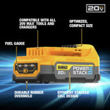 DEWALT 20V MAX* POWERSTACK™ Compact Battery (DCBP034) DEWALT