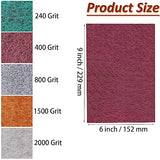 Tonmp 15 Pack 6 x 9 Inch Hand Pads Coarse Medium Fine Superfine 5 Different Specifications Assortment General Purpose Scouring Pad Ideal for Garden Tonmp