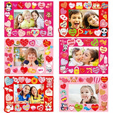 FANCY LAND Valentines Picture Frame Craft Kits for Kids with Conversation Heart for Valentine Class Game Activities 30 Pack FANCY LAND