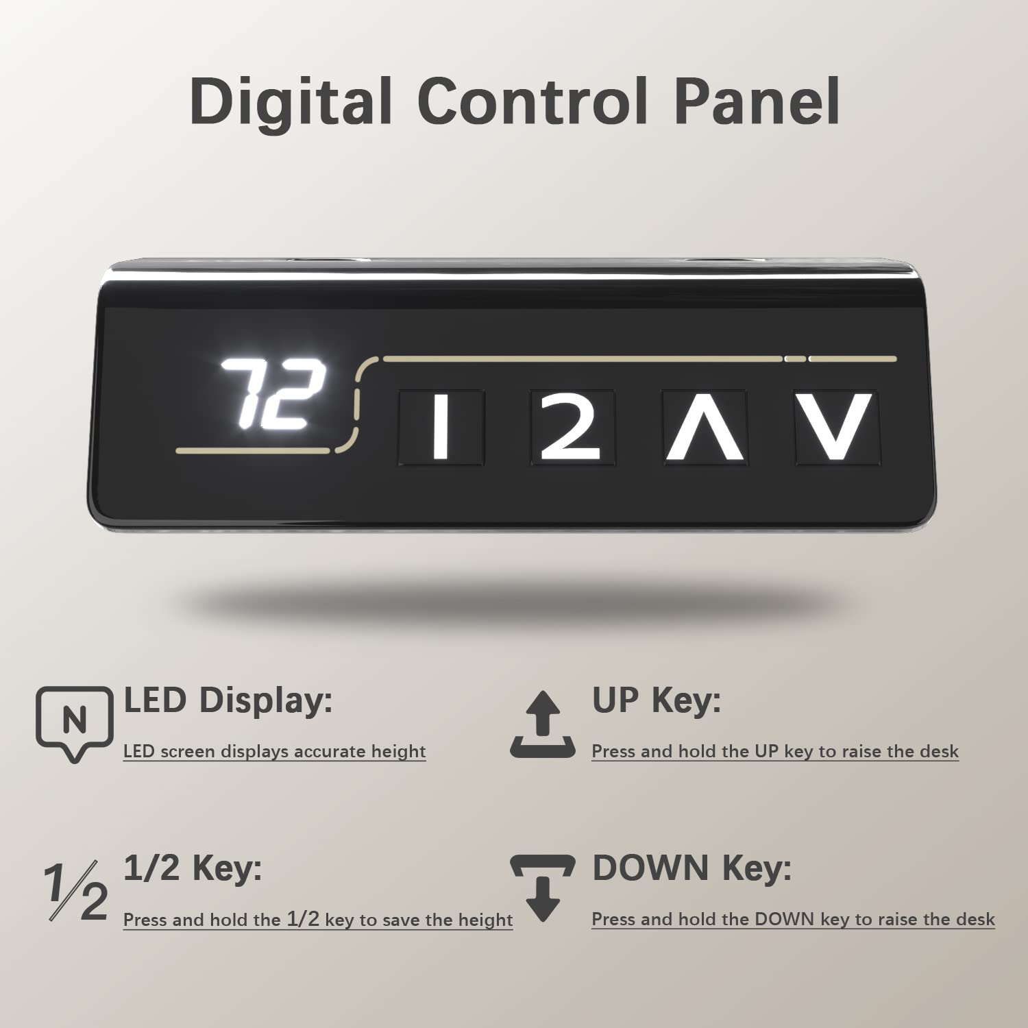 Furmax Electric Height Adjustable Standing Desk Large 55 x 24 Inches Sit Stand Up Desk Home Office Computer Desk Memory Preset with T-Shaped Metal Furmax
