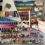 Baosia 4 Pack Wall-Mounted Acrylic Nail Polish Rack with Anti-Slip Inserts - 15 Inch Floating Shelf for Organising Beauty Essentials Baosia