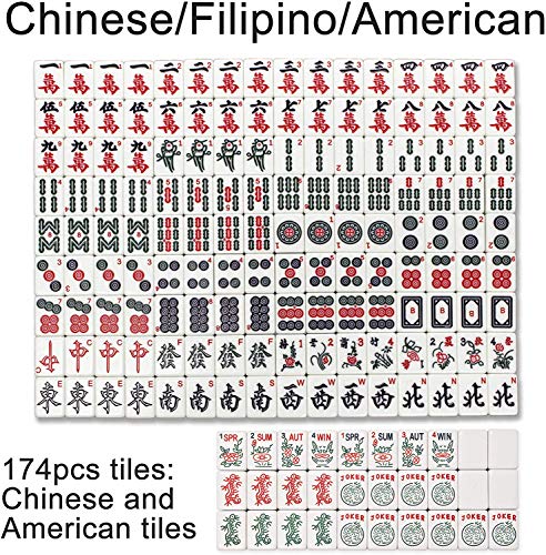 USA MJ Table Roller Coaster Style 40mm Chinese/Filipinos/American Mahjong Folding Automatic Mahjong Table Gray Color Ultra Thin 2 Set of Numbered