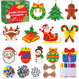 MGParty 60Pcs DIY Wood Slices, Wooden Christmas Ornaments Bulk for Crafts, Unfinished Paintable Wooden Hanging Decorations, Wood Kit for Crafts with MGparty