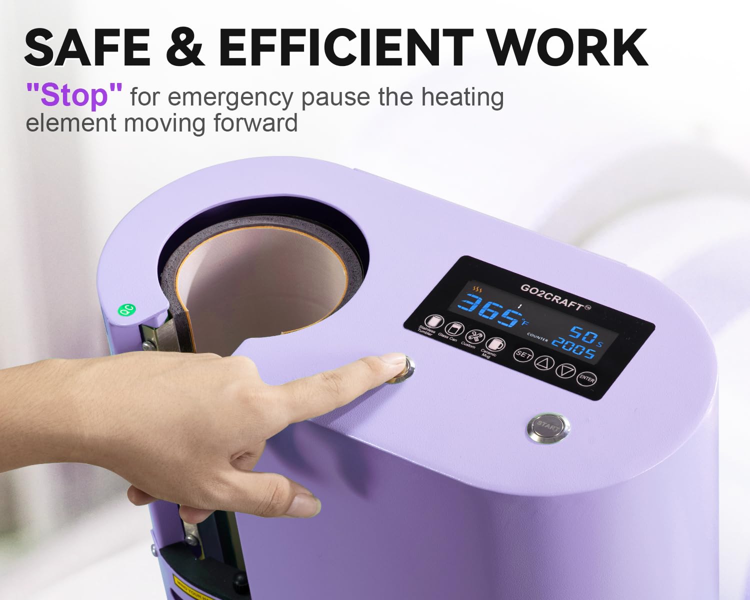 GO2CRAFT Auto Seamless Tumbler Heat Press Machine, Automatic Rotation Advanced Cup Heat Press with Fast & Even Heating, 4 Memory Modes for 11-30oz GO2CRAFT