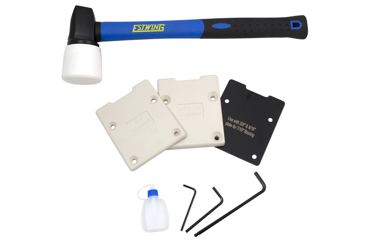 Estwing EF18GLCN Pneumatic 18-Gauge 1-3/4" L-Cleat Flooring Nailer Ergonomic and Lightweight Nail Gun with No-Mar Baseplates for Tongue and Groove, Estwing