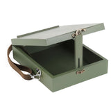 Art Easel Messenger Wood Box: Portable Travel Wooden Storage Box, Tabletop Painting Easel Art Case Bag for Painting, Drawing & Art Supplies, IULAVP