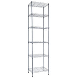 REGILLER 6 Wire Shelving Steel Storage Rack Adjustable Unit Shelves for Laundry Bathroom Kitchen Pantry Closet (Silver, 16.8L x 11.7W x 63H) REGILLER