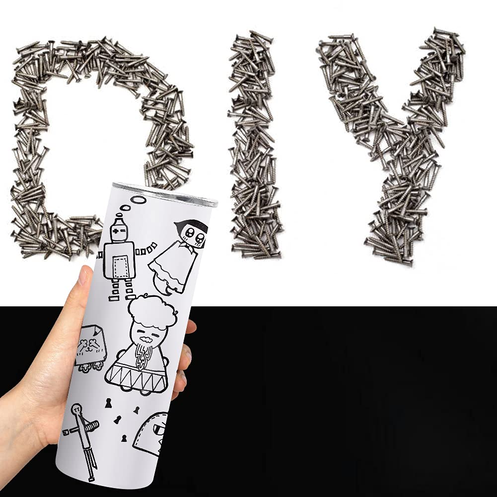 YOUKE OLA 10 Pack Sublimation Tumblers Bulk Straight Skinny Tumbler Blanks 20oz for Heat Transfer, Individual Gift Boxed, Double Wall Insulated YOUKE OLA