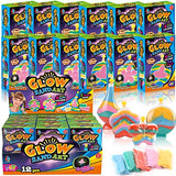 12 Pack Create Your Own Magic Sand Art Glitter Activity | Glow in the Dark Colored Custom Sand Kits for Kids - Includes 12 Bottles, Funnels, Sticks, Liberty Imports