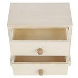 HERCHR Natural Wooden Desktop Organizer, Unfinished Wood Drawer Organizer with 2 Drawers Mini Storage Drawers for Office Desk Organizer, DIY Project HERCHR