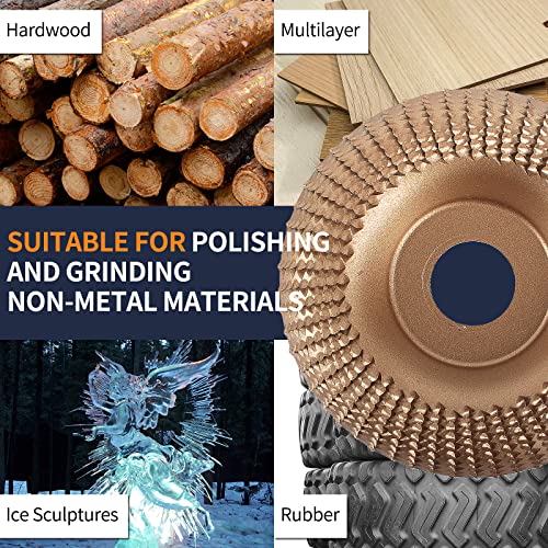 Pomsare Upgraded Wood Carving Disc Grinding Wheel, Angle Grinder Attchments Wood Shaping Disc Cutting Wheel, Grinder Wood Carving Tools for Angle Pomsare