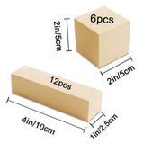 18 pcs Basswood Carving Blocks Whittling Wood Carving Blocks Basswood for Carving Wood for Whittling Kit Wood Blocks for Wood Carving Set Wood GEKIXUTP