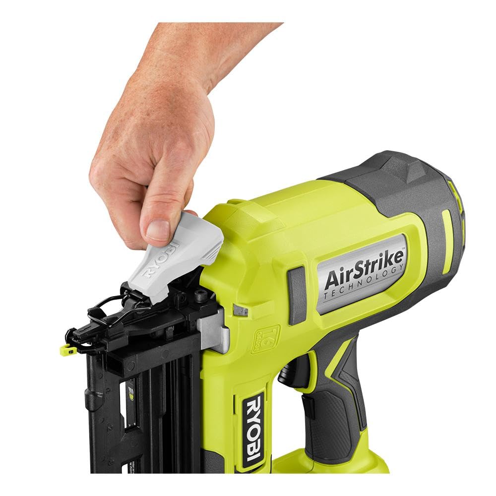 RYOBI ONE+ 18V 16-Gauge Cordless AirStrike Finish Nailer (Tool Only), P326, Green - WoodArtSupply