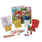 Innovative Designs Mario Brothers Super Mario Deluxe Activity Set with Carrying Tin, Coloring Sheets, Tattoos, Stickers, & Art Supplies Innovative Designs