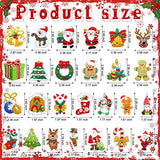 26 Pcs Christmas Diamond Painting Keychains Diamond Art Ornaments Key Chain 5D Resin DIY Diamond Painting Key Ring Rhinestone Pendant Ornament Junkin